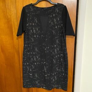 Elie Tahiti Women’s Chic Black Patterned Dress Size Large